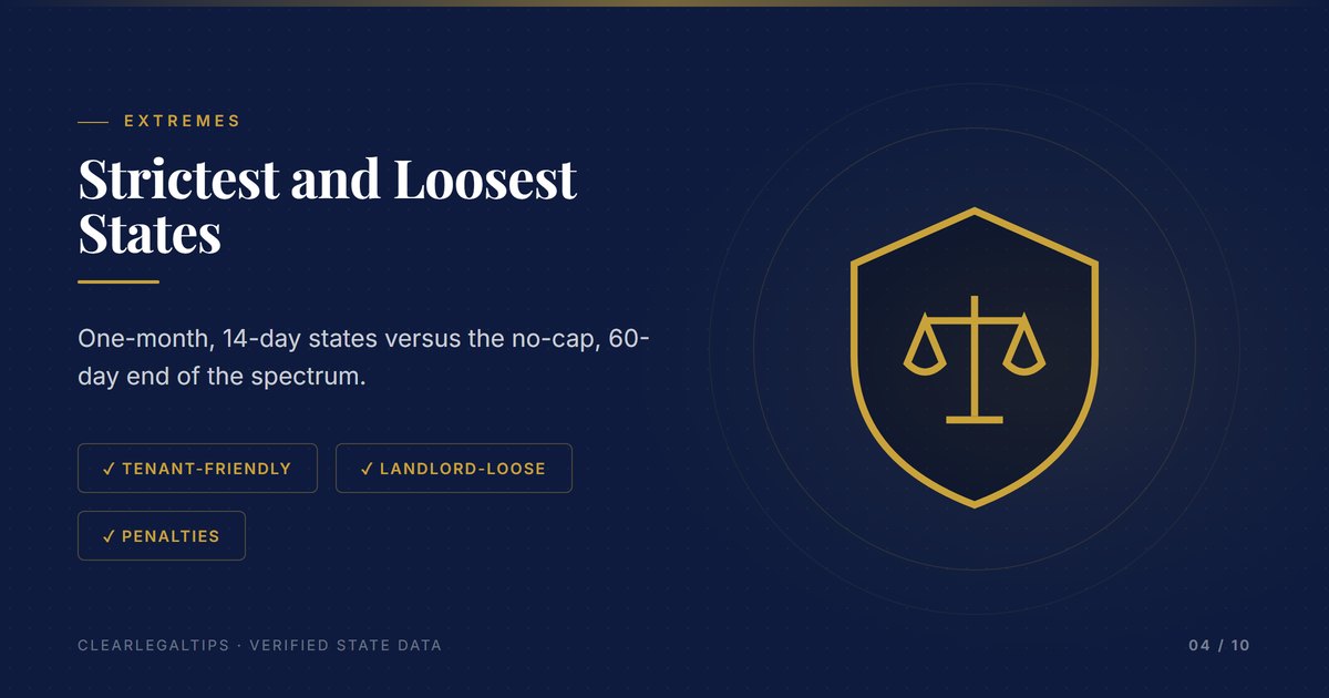 The strictest and loosest security deposit states for tenants and landlords