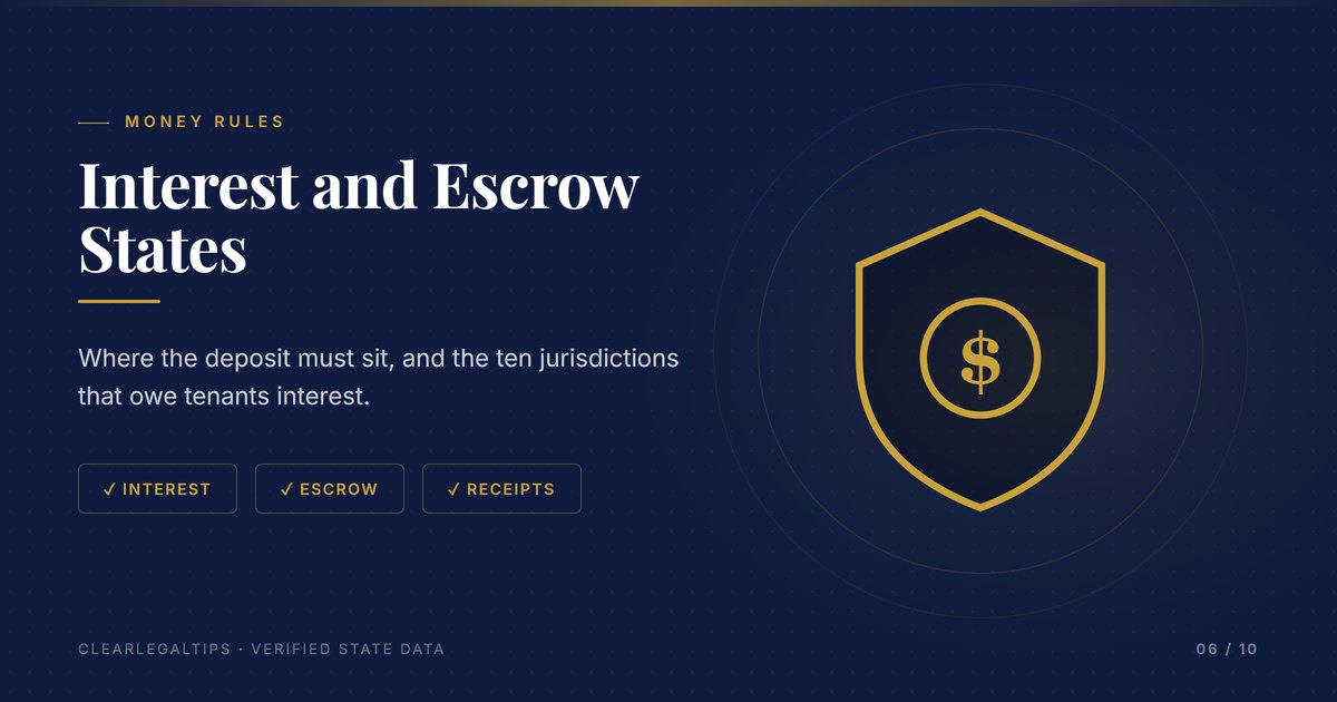 States that require interest and escrow accounts for security deposits