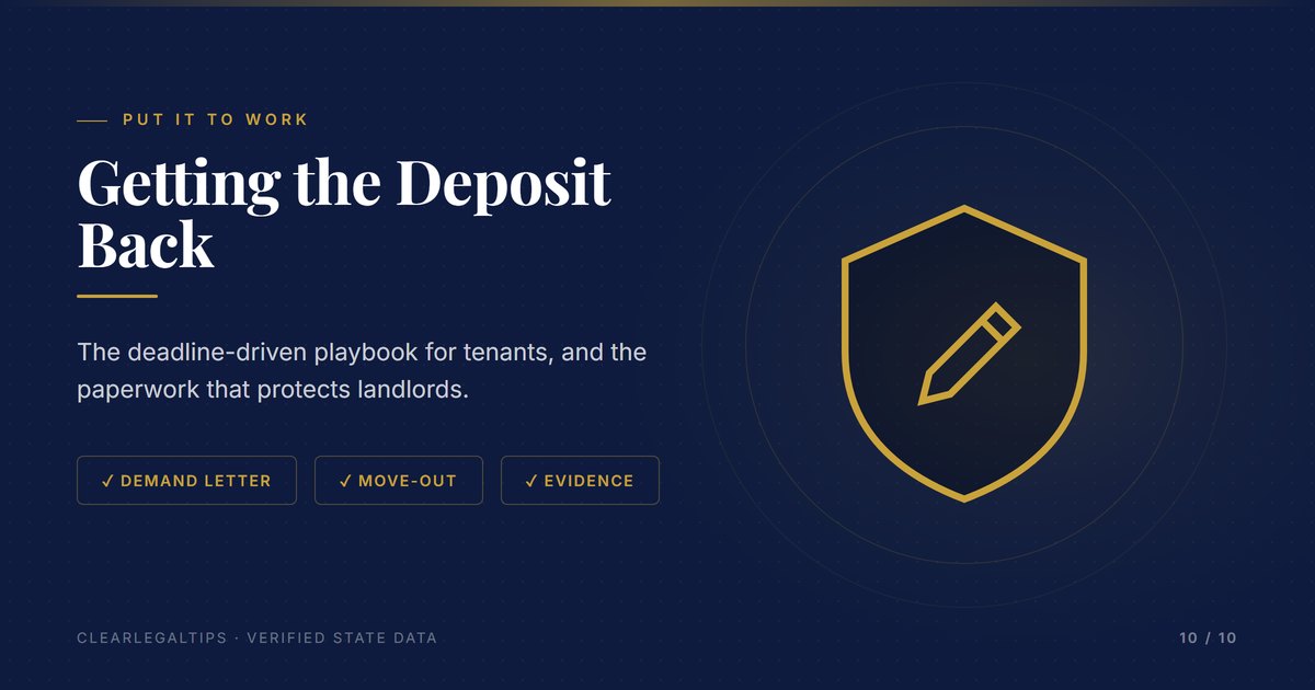 Steps for tenants and landlords to handle a security deposit return correctly