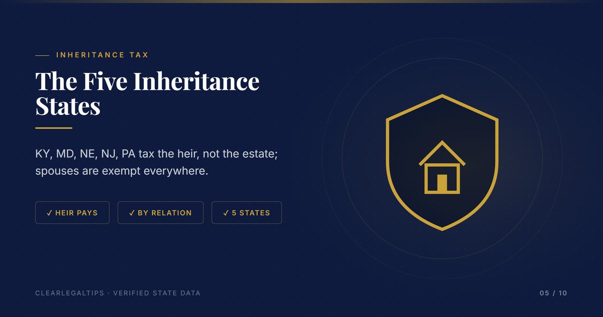The five states with an inheritance tax in 2026