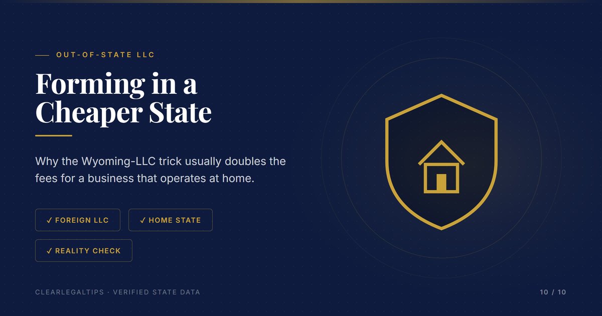 Whether forming an LLC in a cheaper state actually saves money